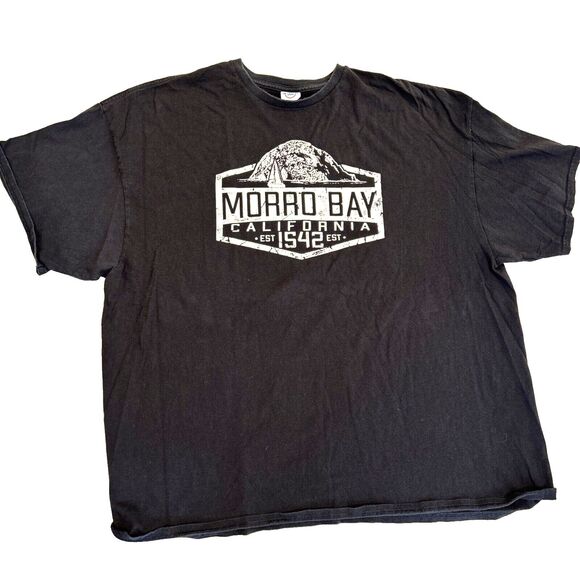 RARE Morro Bay T-Shirt Men's XL California Classic Established 1542 Black - Picture 1 of 7